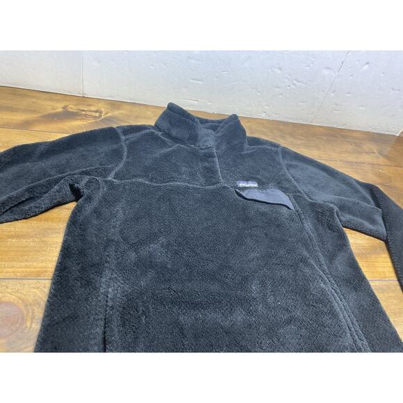 Patagonia Women's Re-Tool Snap-T Pullover Large Black Soft Fleece - Picture 5 of 14